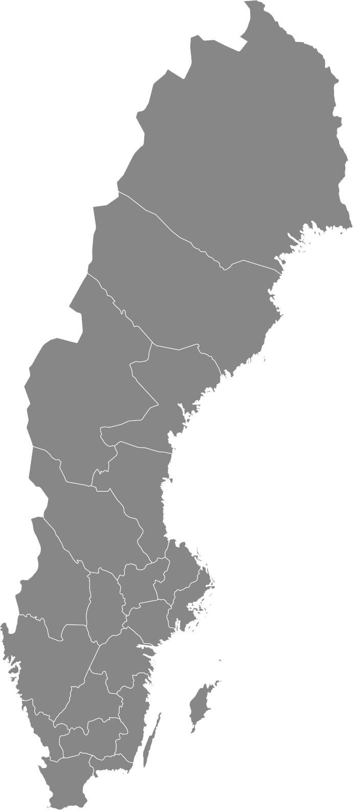 a single map of Sweden